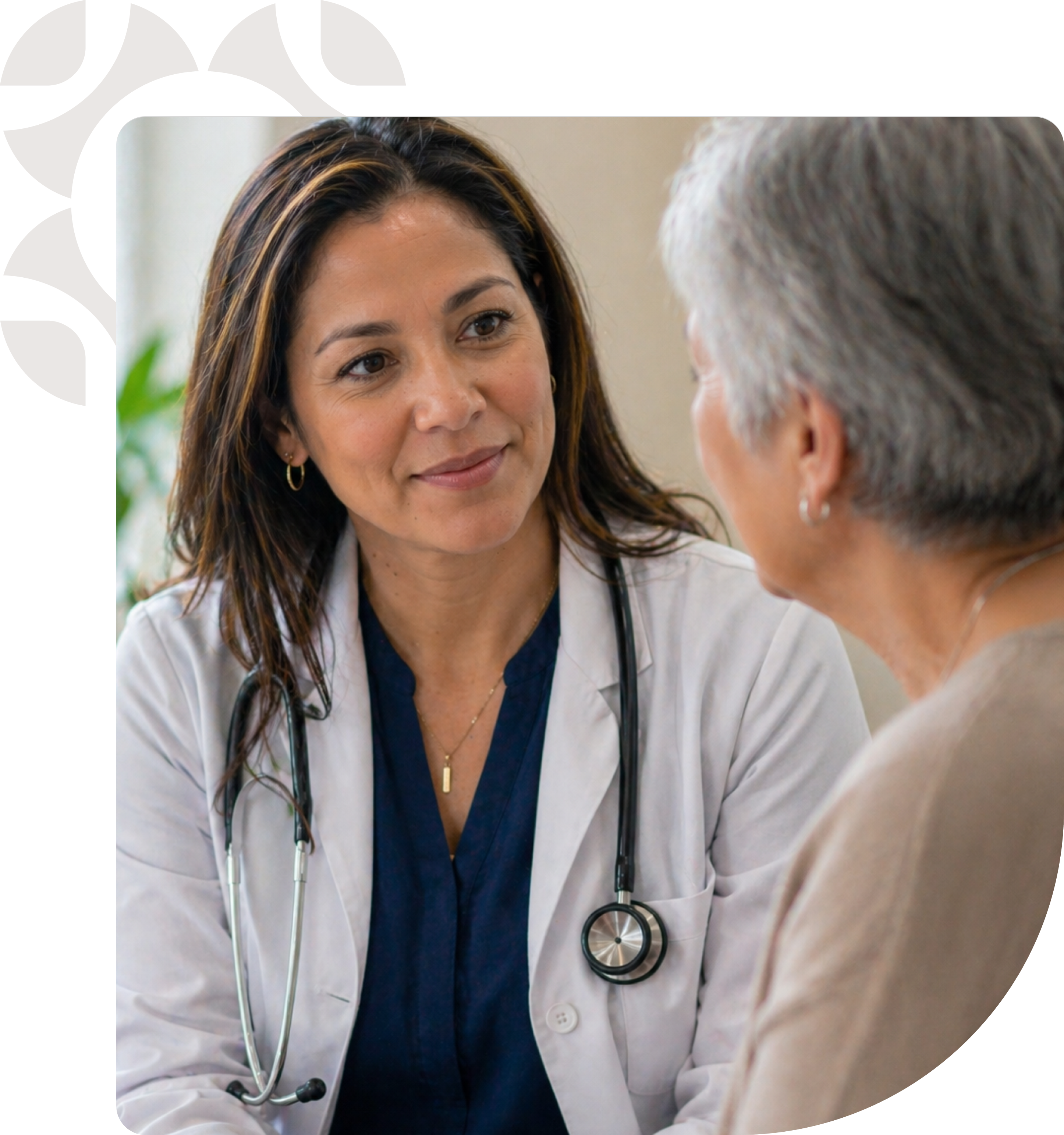 Patient talking to a doctor