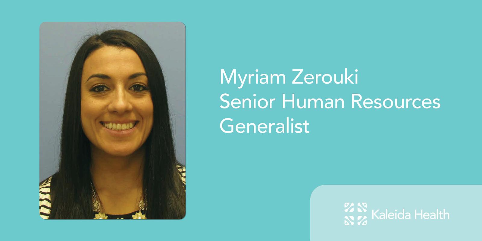Zerouki Named Senior HR Generalist for VNA and Flint Road Lab