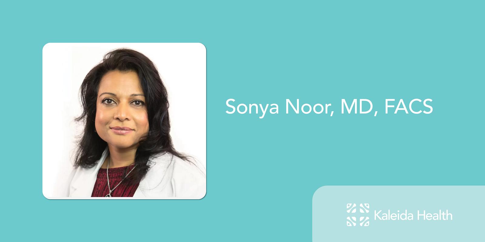 Sonya Noor, MD, FACS, Named a Business First Woman of Influence