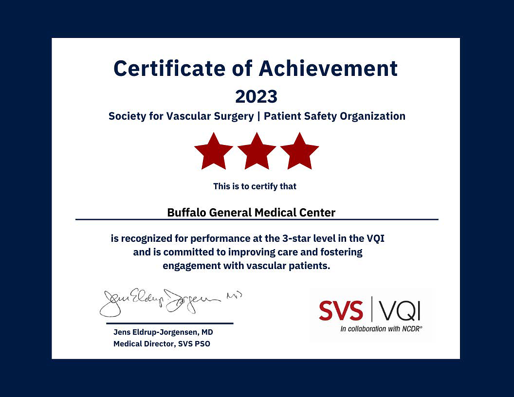 BGMC/GVI Earns Distinguished Three Stars in Vascular Quality Initiative Registry Participation Award Program