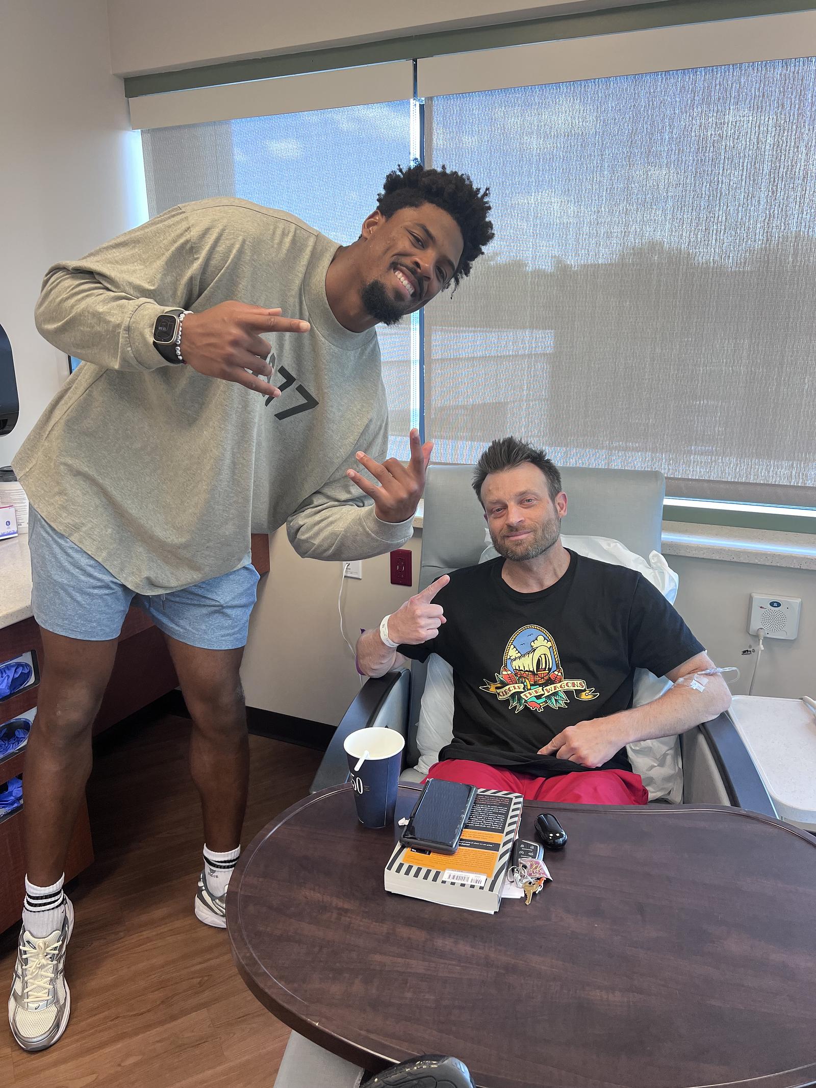 Greg Rousseau Continues Visits to Patients and Staff
