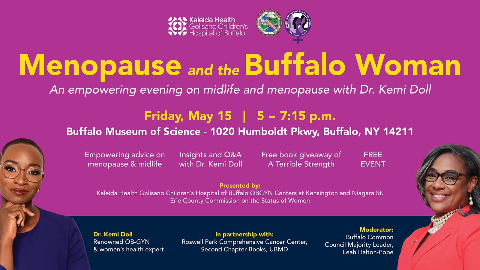 Menopause and the Buffalo Woman: Free community event on May 15