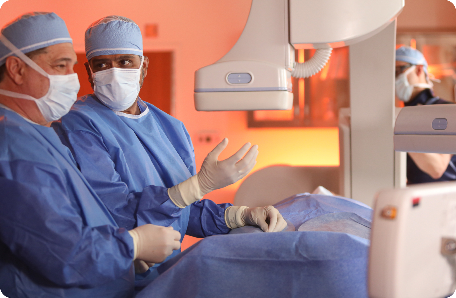 Members of our surgical team at work in the operating room