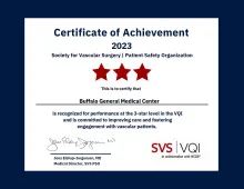 BGMC/GVI Earns Distinguished Three Stars in Vascular Quality Initiative Registry Participation Award Program